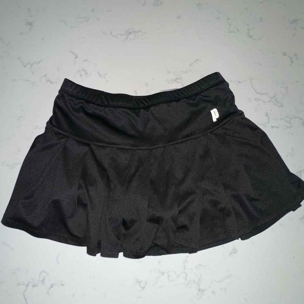 Prince Black Ruffled Tennis Mini Skirt medium